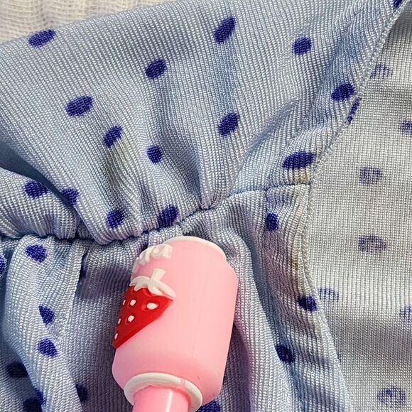 Jacklyn Smith Collection Dress Women XXL Blue Polka Dot Short Sleeve Casual - Picture 6 of 8